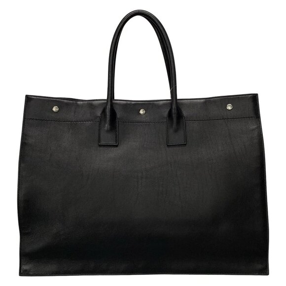 Auth SAINT LAURENT PARIS Rive Gauche 587273 Black Leather - Tote Bag - Picture 2 of 14
